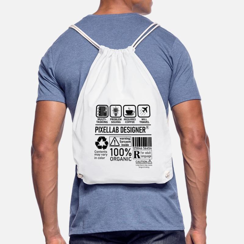 Pixellab Designer multi tasking problem solving Drawstring Bag