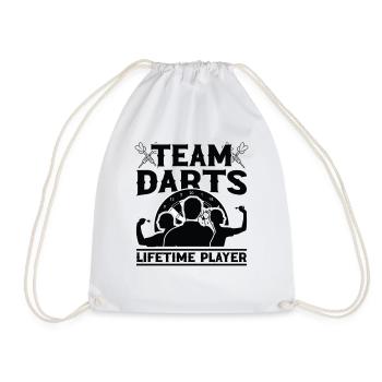 Dart Dartspieler Dartspiel Herren - Turnbeutel - Weiß - Vorne