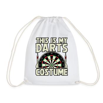 Dart Dartspieler Dartspiel Herren - Turnbeutel - Weiß - Vorne
