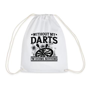 Dart Dartspieler Dartspiel Herren - Turnbeutel - Weiß - Vorne