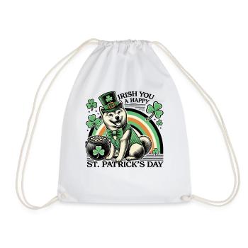 Joyeux chien de la Saint-Patrick - Sac de sport léger - blanc - Devant