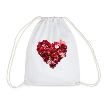 Coeur de Fleurs Rouges - Passionate Flower Pr - Sac de sport léger - blanc - Devant