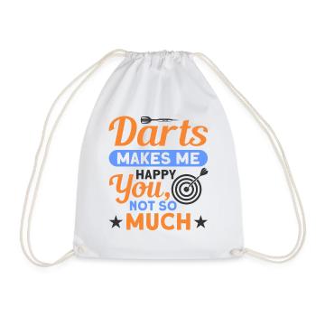 Dart Dartspieler Dartspiel Herren - Turnbeutel - Weiß - Vorne