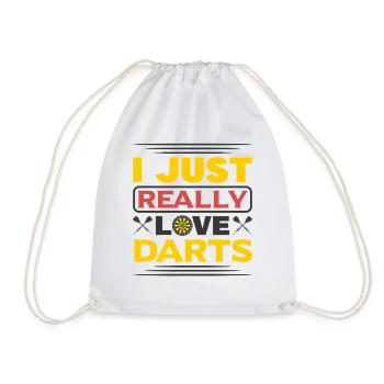 Dart Dartspieler Dartspiel Herren - Turnbeutel - Weiß - Vorne