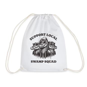 alligator Lovers - Support Local swamp squad - Turnbeutel - Weiß - Vorne