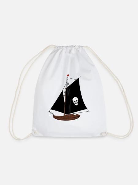 segeln Schiff Schiffe Segelschiff Piraten Kinder - Turnbeutel - Weiß