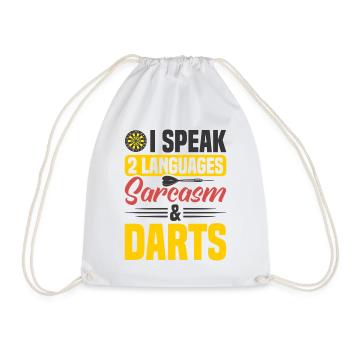 Dart Dartspieler Dartspiel Herren - Turnbeutel - Weiß - Vorne