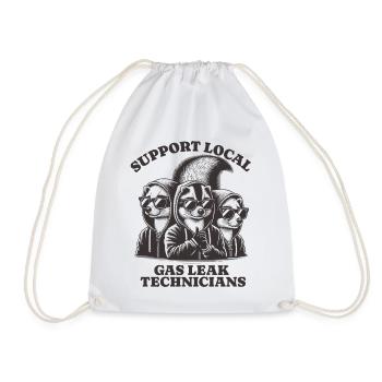 skunk Lovers - Support Local gas leak technicians - Drawstring Bag - white - Front