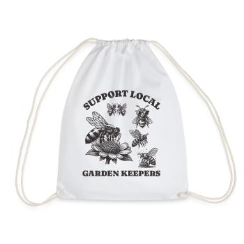 Amoureux des abeilles - Soutenez les jardiniers locaux - Sac de sport léger - blanc - Devant
