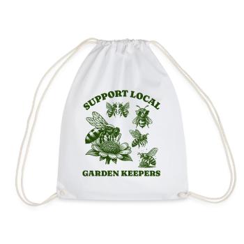 Amoureux des abeilles - Soutenez les jardiniers locaux - Sac de sport léger - blanc - Devant