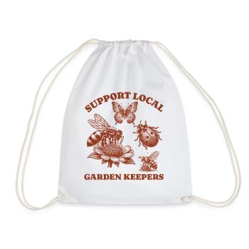 Amoureux des papillons d’abeille - Soutenir Jardin local - Sac de sport léger - blanc - Devant