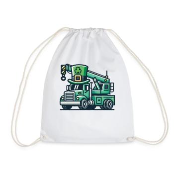 Saint-Patrick Véhicule de construction Enfants Fun - Sac de sport léger - blanc - Devant