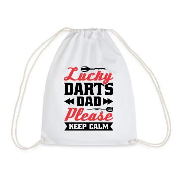 Dart Dartspieler Dartspiel Herren - Turnbeutel - Weiß - Vorne