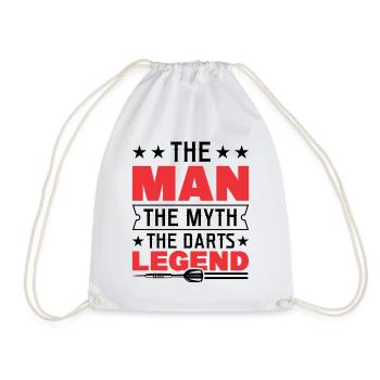 Dart Dartspieler Dartspiel Herren - Turnbeutel - Weiß - Vorne