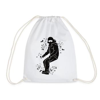 Snowboarder Snowboarding Snowboard - Turnbeutel - Weiß - Vorne