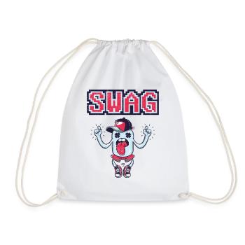 Swag Cartoon – Retro Style - Drawstring Bag - white - Front
