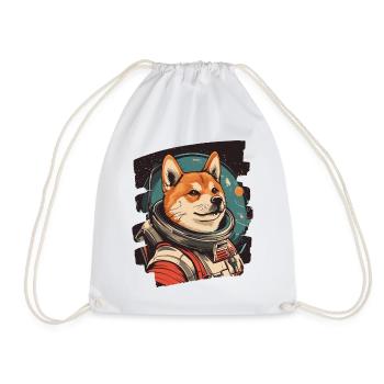 Shiba Inu Astronaute - Sac de sport léger - blanc - Devant