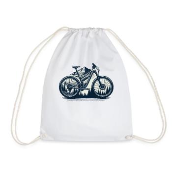 Cycling Adventure Mountain Biking Nature - Drawstring Bag - white - Front