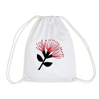 Pohutukawa Blume , Neuseeland - Turnbeutel - Weiß - Vorne