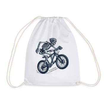 VTT Vélo Rétro Vélo Style Squelette - Sac de sport léger - blanc - Devant