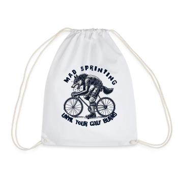 Vélo de sprint fou jusqu’à ce que votre jambe apporte - Sac de sport léger - blanc - Devant