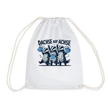 Dachse Auf Achse Party Crew Junggesellenabschied - Turnbeutel - Weiß - Vorne