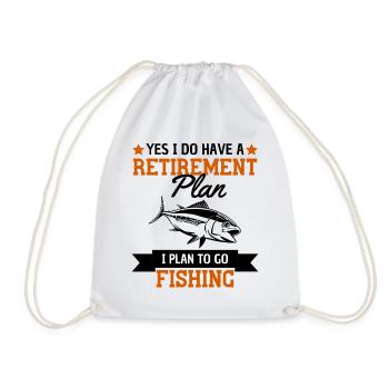 Drôle de retraité pêcheur retraite dire - Sac de sport léger - blanc - Devant