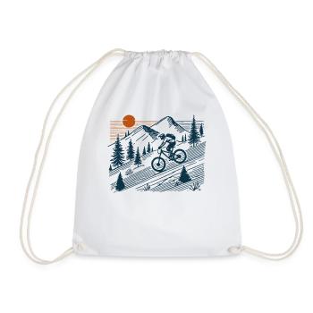 VTT Aventure Vélo Nature Rétro Design - Sac de sport léger - blanc - Devant