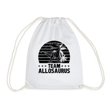 Dinosaur Funny Dino - Team Allosaurus - Drawstring Bag - white - Front