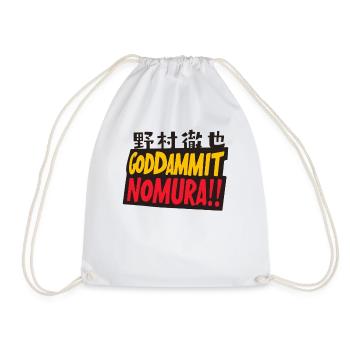 Goddammit Nomura – Colorful Font - Drawstring Bag - white - Front