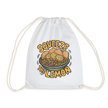 Squeeze the Lemon – Lemon Style - Drawstring Bag - white - Front