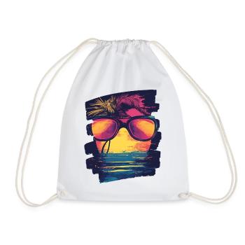 Lunettes de soleil Palmiers d’été - Sac de sport léger - blanc - Devant
