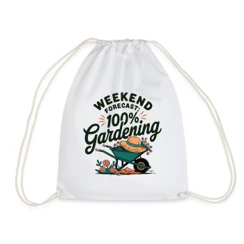 Pure garden love – weekend style - Drawstring Bag - white - Front
