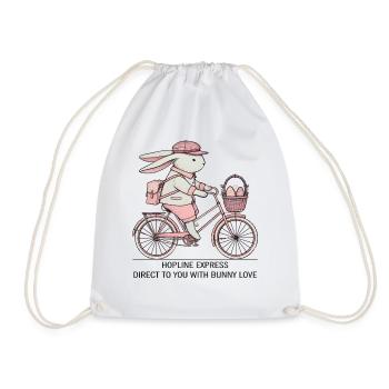Lapin de Pâques Amour Esthétique Rétro Hopline Express - Sac de sport léger - blanc - Devant