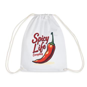 Spicy Life – Chili Vibes für jeden Tag - Turnbeutel - Weiß - Vorne