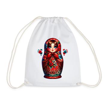 Russian Girl! Matryoshka Russian for Russians - Drawstring Bag - white - Front