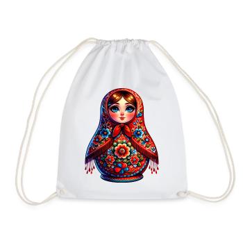 Russian Girl! Matryoshka Russian for Russians - Drawstring Bag - white - Front