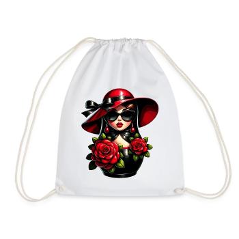 Russian Girl! Matryoshka Russian for Russians - Drawstring Bag - white - Front