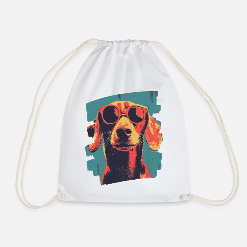 Teckel Dackel - Sac de sport léger - blanc