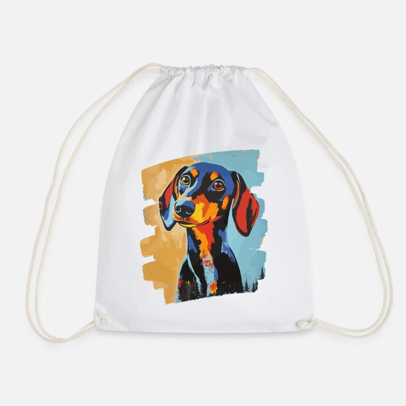 Teckel Dackel - Sac de sport léger - blanc