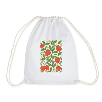 Berry Magic – Strawberries - Drawstring Bag - white - Front