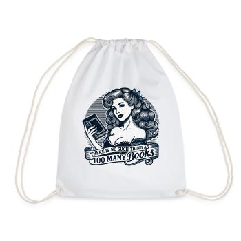 Livre rétro Conception de livre fille pour les lecteurs fréquents - Sac de sport léger - blanc - Devant