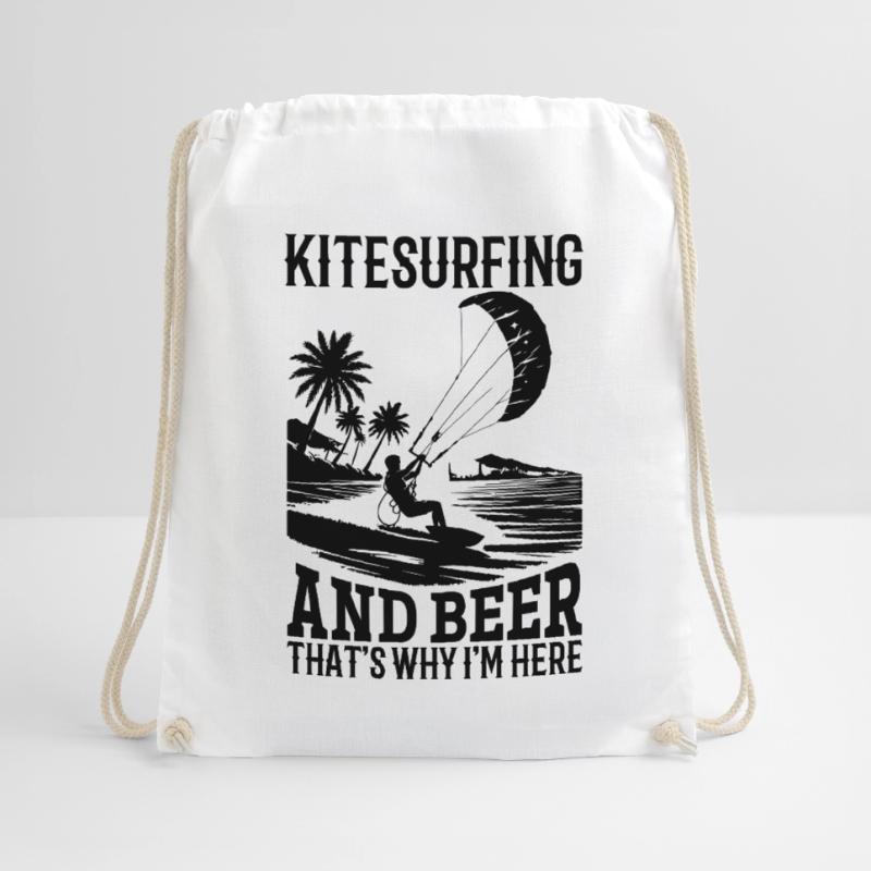 Kitesurf et bière, c’est pour ça que je suis là - Drôle Sac de sport léger