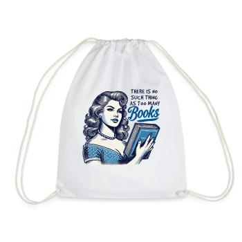 Retro buch Girl design für Vielleser mit Ästhetik - Turnbeutel - Weiß - Vorne