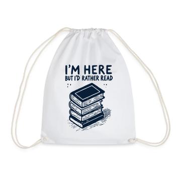 Retro Buch Design für Book Nerd und Bibliophile - Turnbeutel - Weiß - Vorne