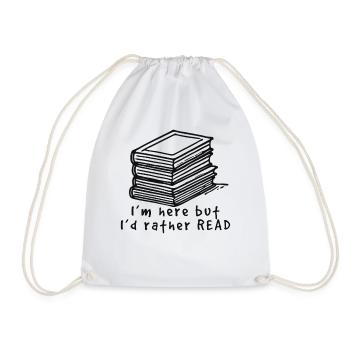 Conception de livre rétro pour les lecteurs fréquents et les amateurs de livres - Sac de sport léger - blanc - Devant