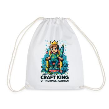 Roi de l’artisanat de l’artiste de la maternelle disant - Sac de sport léger - blanc - Devant