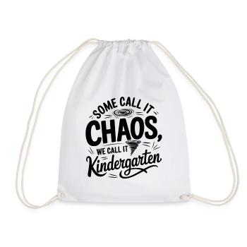 Lustiger Kindergarten Spruch Design - Turnbeutel - Weiß - Vorne