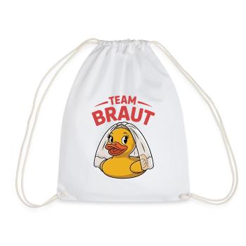 Team Bride Rubber Duck - Drawstring Bag - white - Front