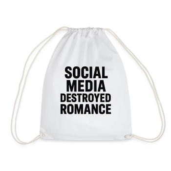 Les réseaux sociaux détruisent la romance - Sac de sport léger - blanc - Devant